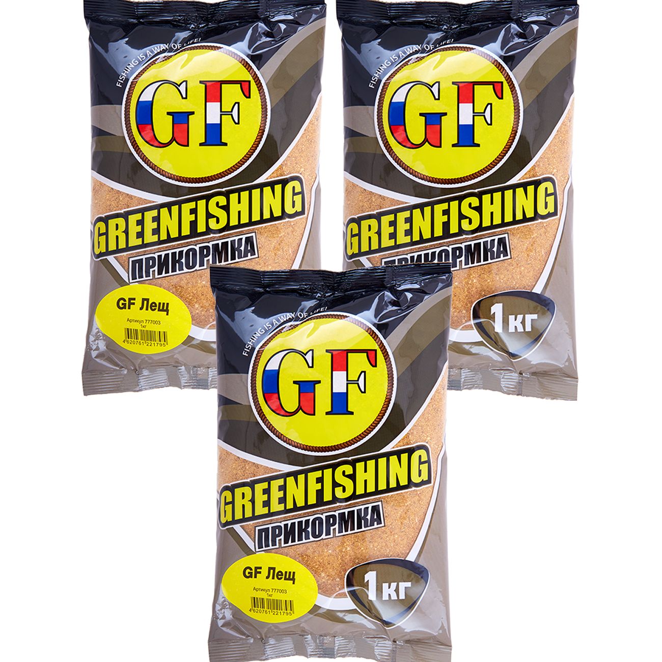 

Прикормка натуральная GreenFishing GF, Лещ, 3 кг, GF