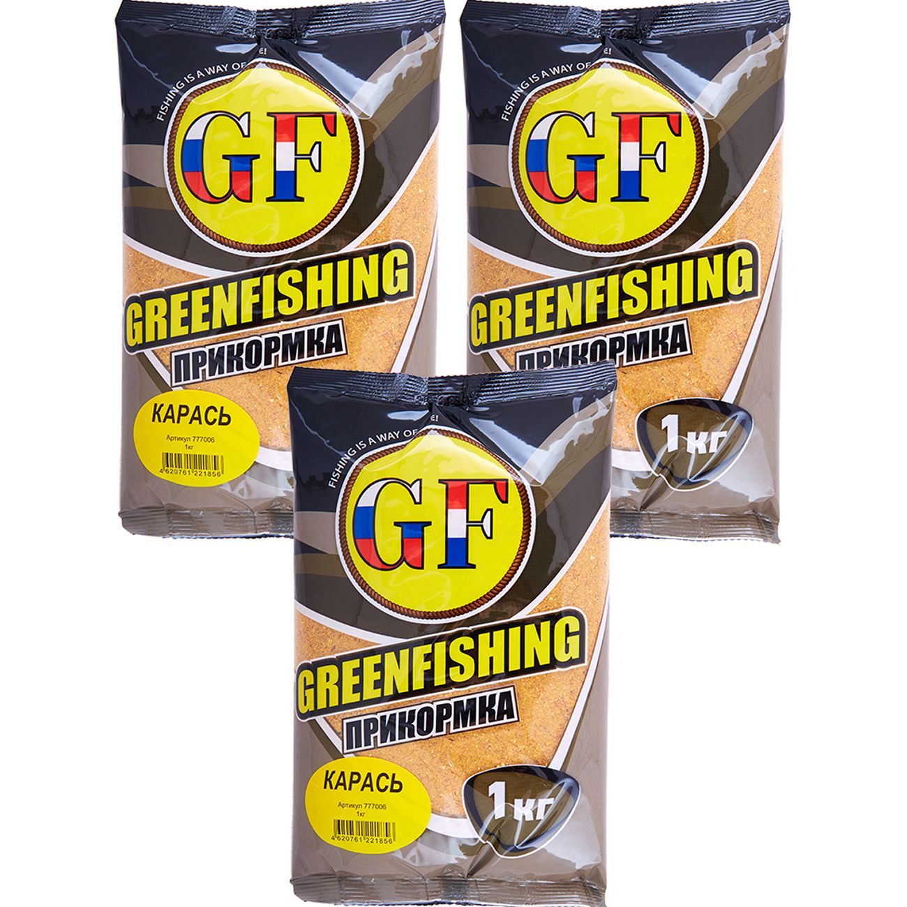 

Прикормка натуральная GreenFishing GF, Карась, 3 кг, GF