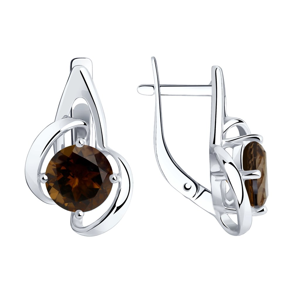 

Серьги из серебра с раухтопазом Diamant 94-320-00606-3, 94-320-00606-3