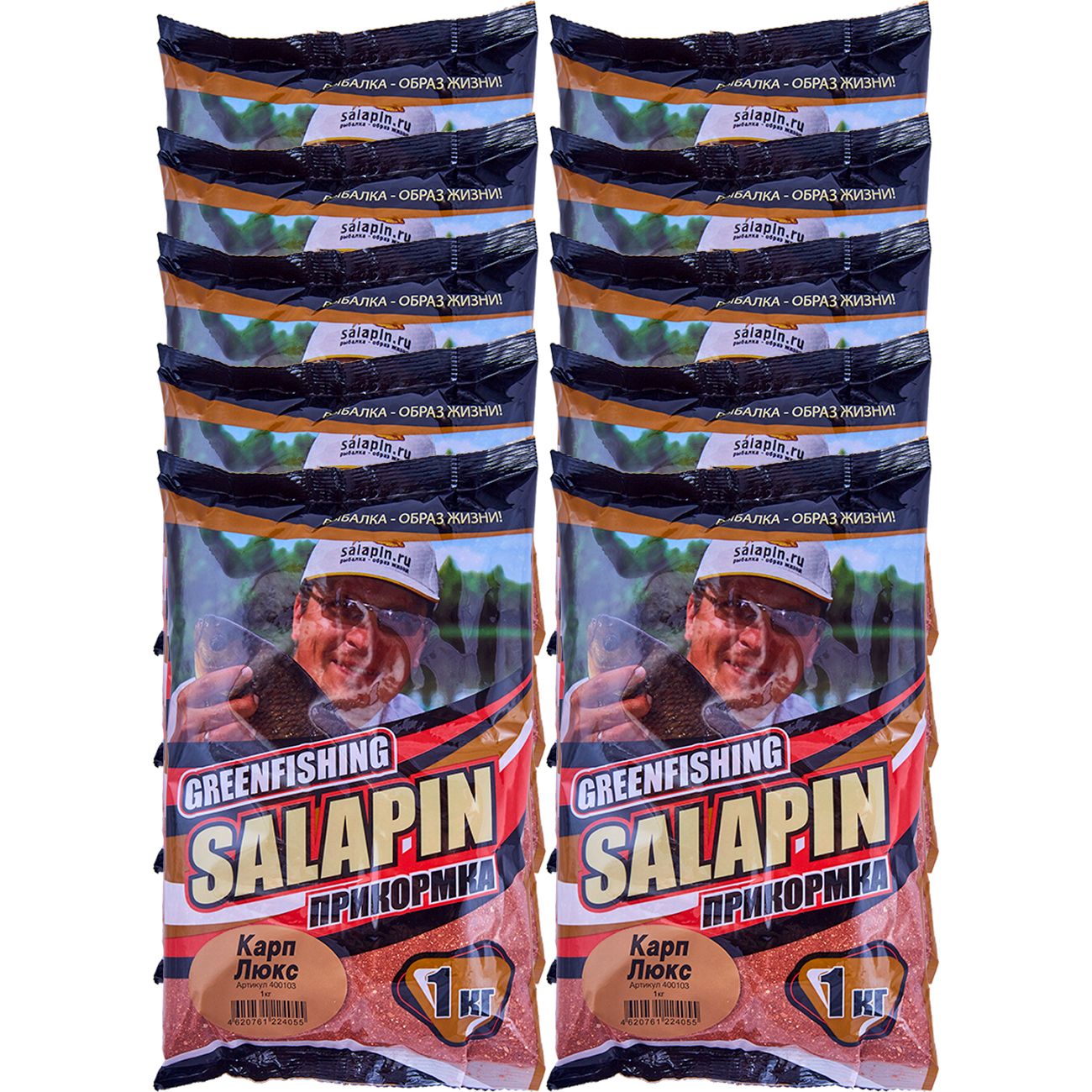 

Прикормка натуральная GreenFishing SALAPIN, Карп Люкс, 10 кг, SALAPIN