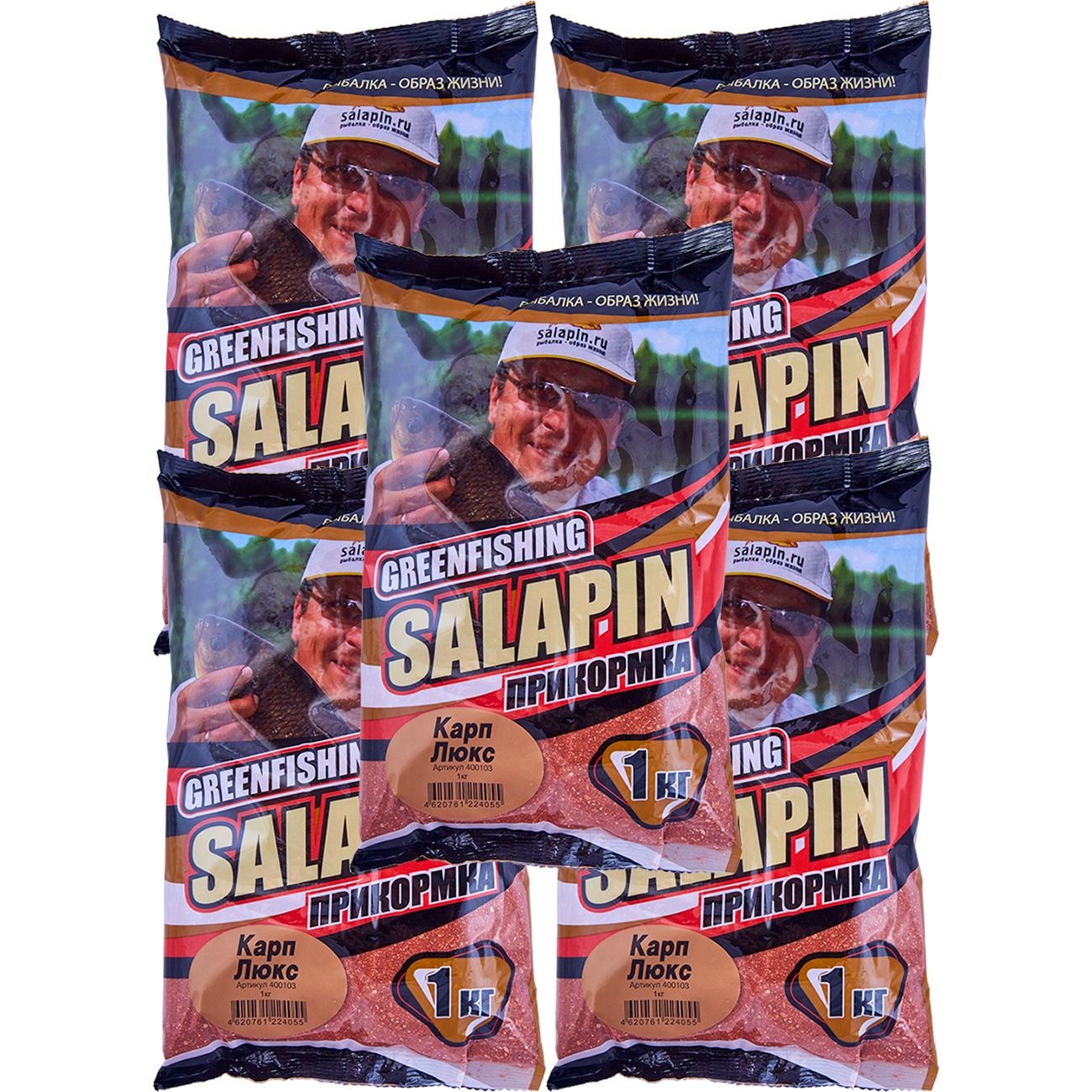 

Прикормка натуральная GreenFishing SALAPIN, Карп Люкс, 5 кг, SALAPIN