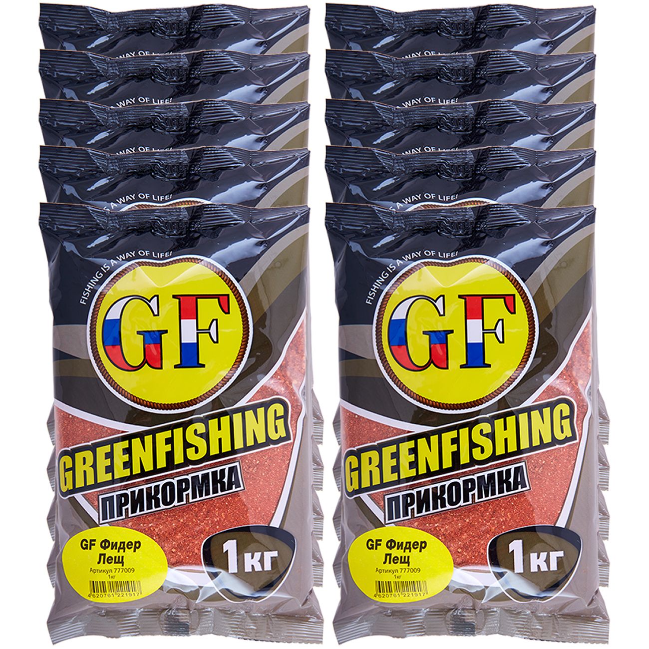 

Прикормка натуральная GreenFishing GF, Фидер Лещ, 10 кг, GF