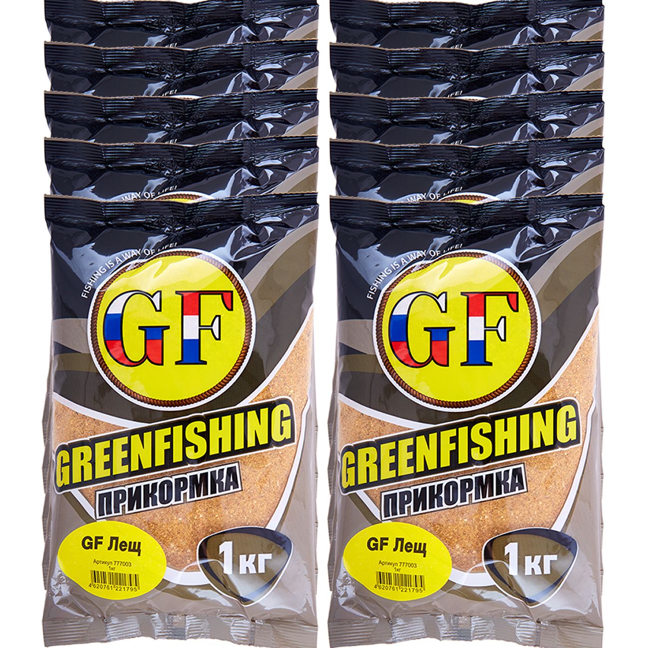 

Прикормка натуральная GreenFishing GF, Лещ, 10 кг, GF