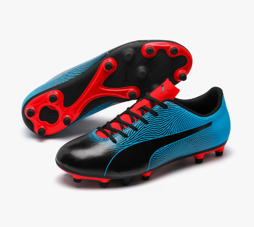 Бутсы PUMA FG black blue azur red blast 11 UK