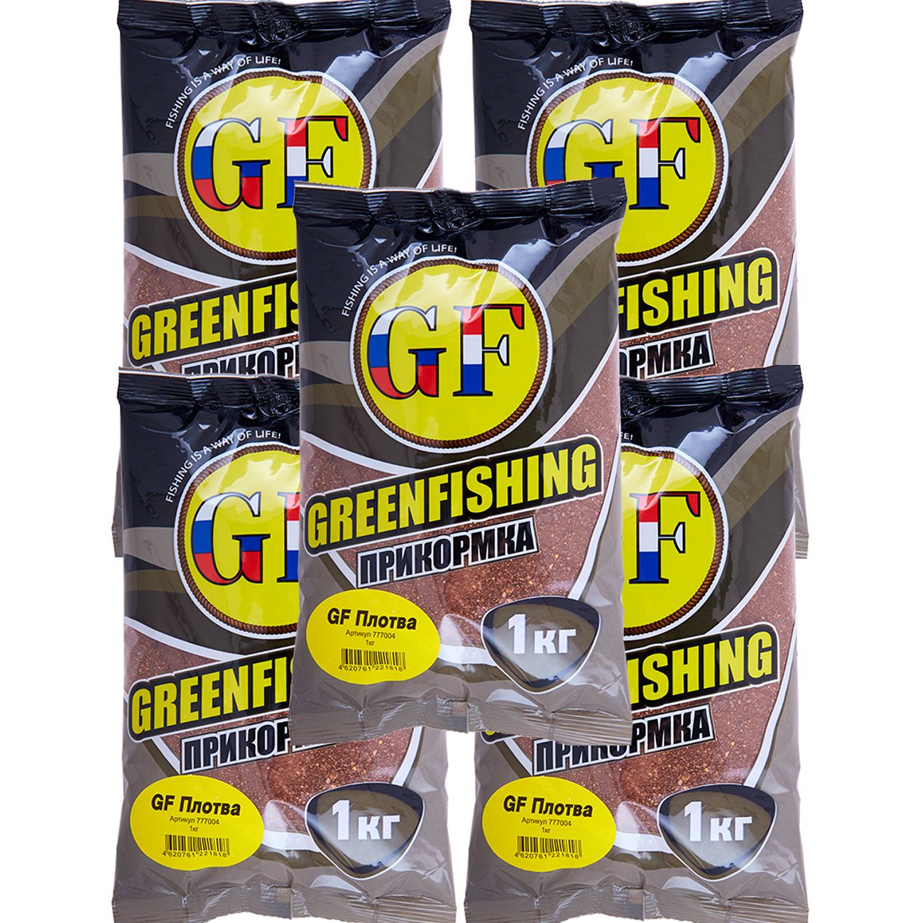 

Прикормка натуральная GreenFishing GF, Плотва, 5 кг, GF