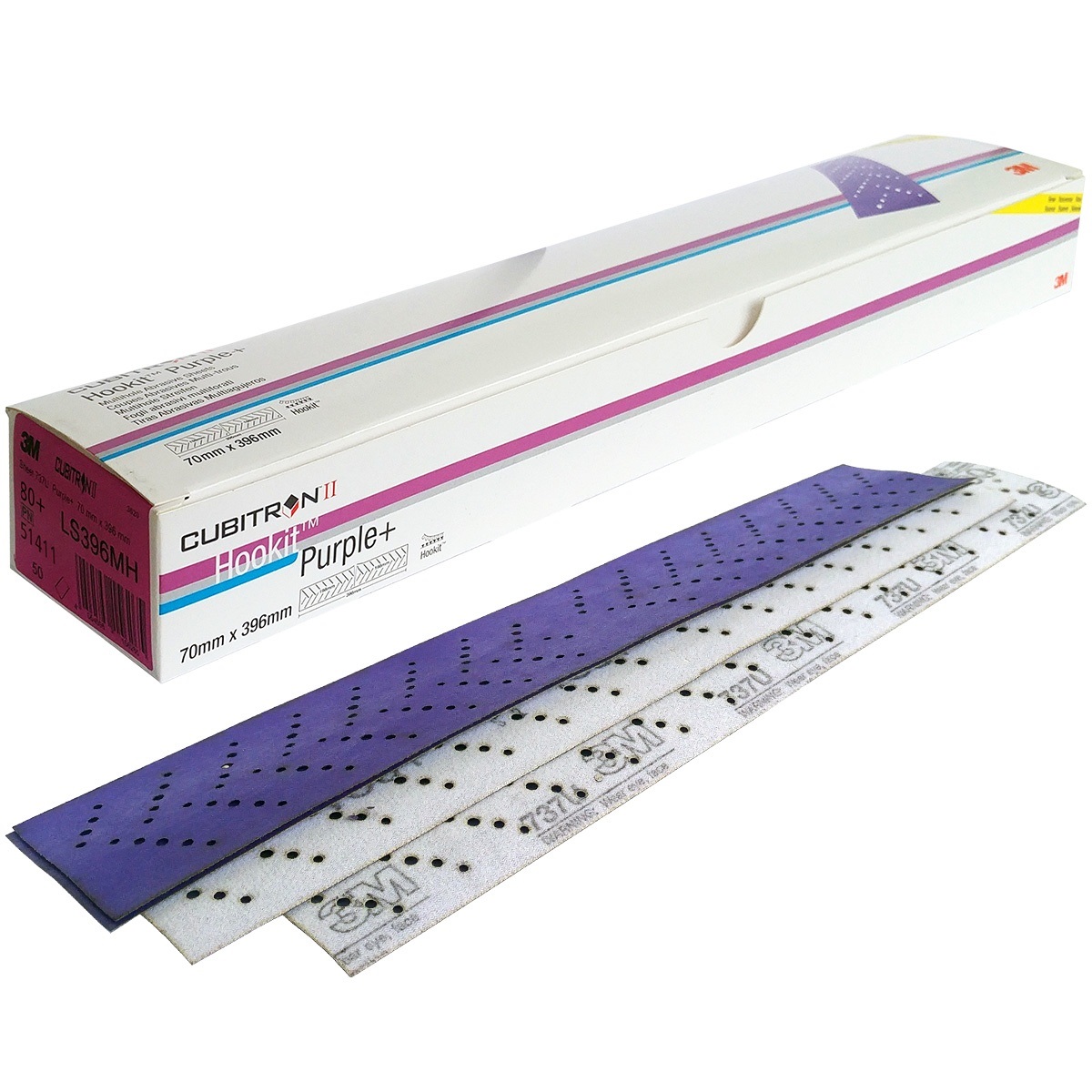 

Абразивная полоса 3M Hookit Cubitron II 737U, 70x396, Р80 - 10 штук, полоса 3М кубитрон Р80 10шт