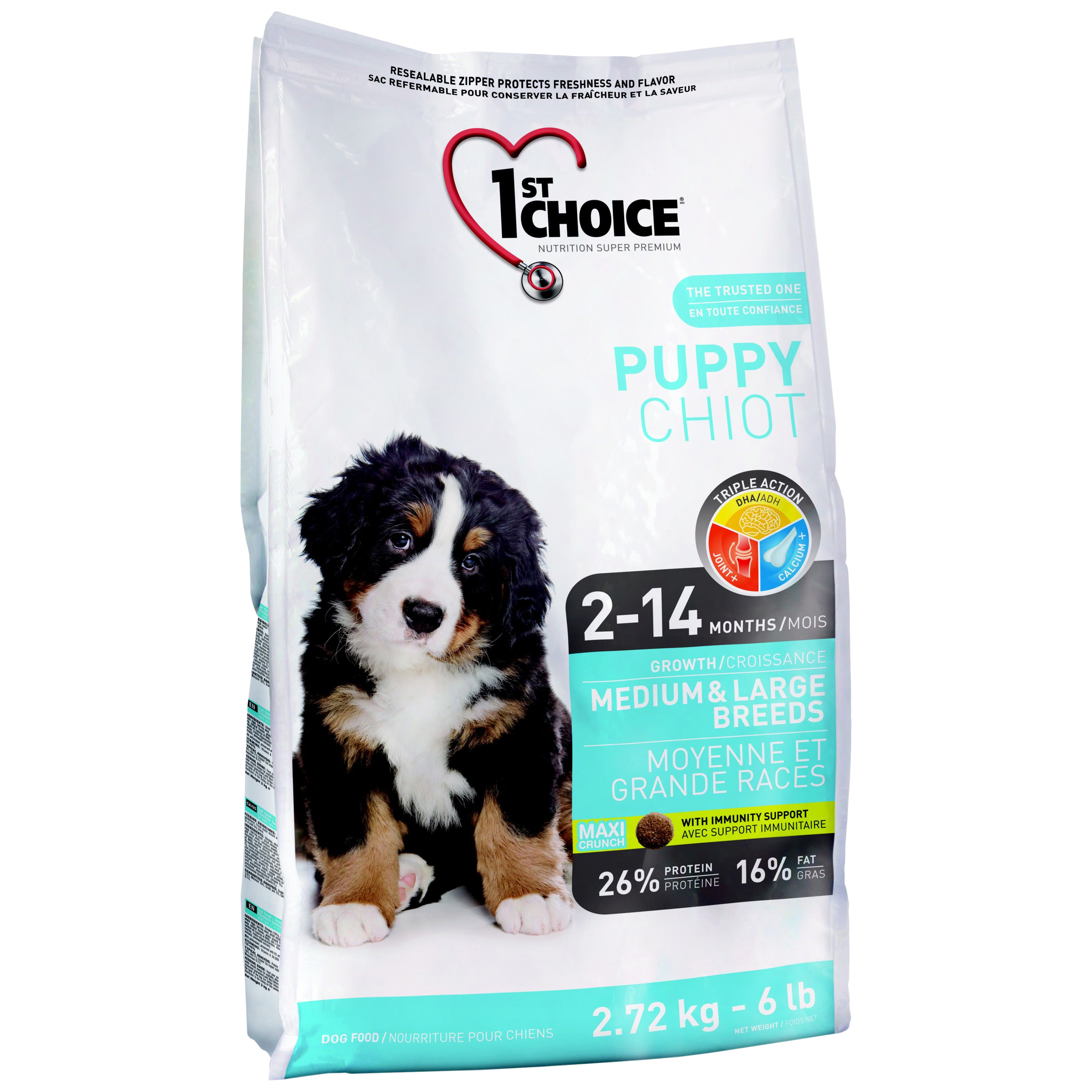 Сухой корм для щенков 1st choice Puppy Chiot средних и крупных пород курица 272 кг 3117₽