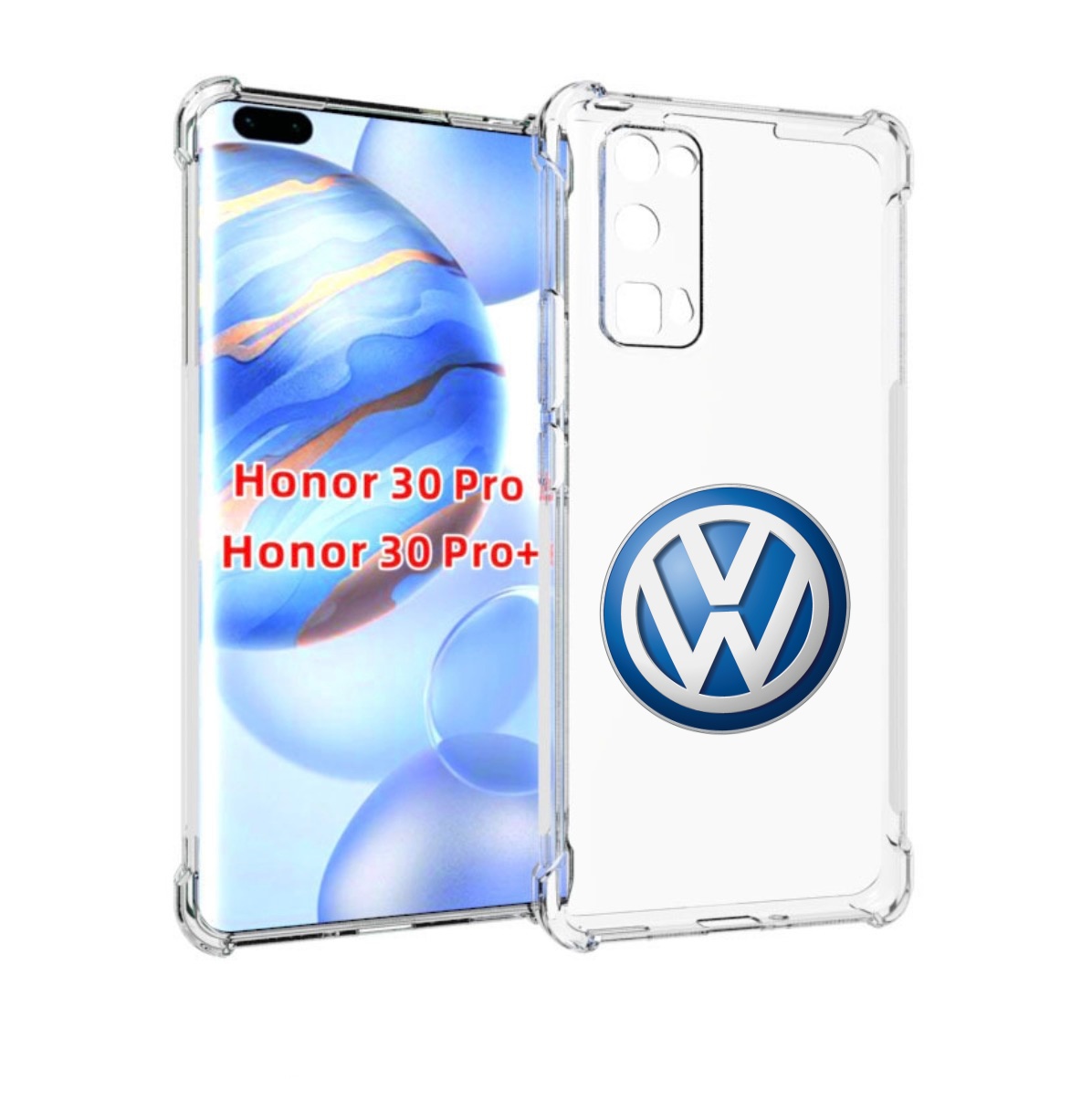 

Чехол бампер MyPads volkswagen мужской для Honor 30 Pro, Прозрачный, Tocco