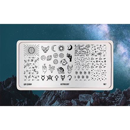 

Пластина для стемпинга Go!Stamp №07, Astrology, Серебристый