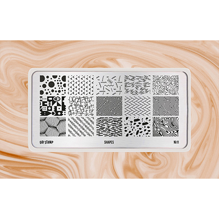 

Пластина для стемпинга Go!Stamp №11, Shapes, Серебристый