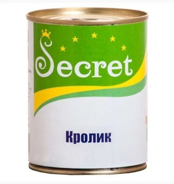 Влажный корм для собак SECRET FOR PETS, кролик, 850 г.