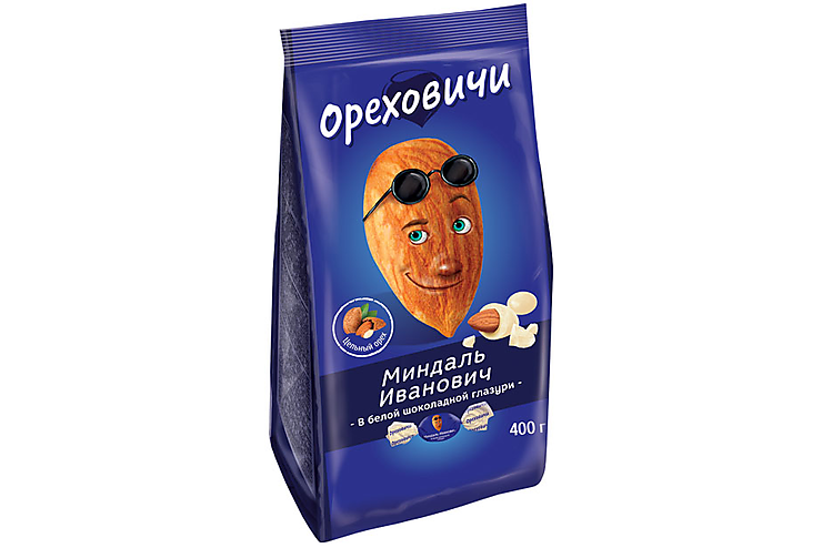 

«Ореховичи», конфета «Миндаль Иванович» в белой глазури, 400 г