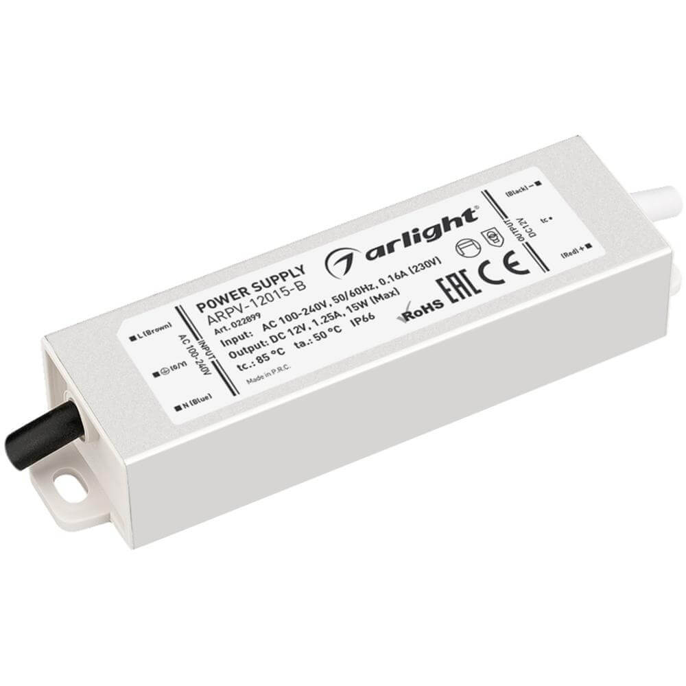 фото Блок питания arlight arpv-15-b 12v 15w ip67 1,25a 022899