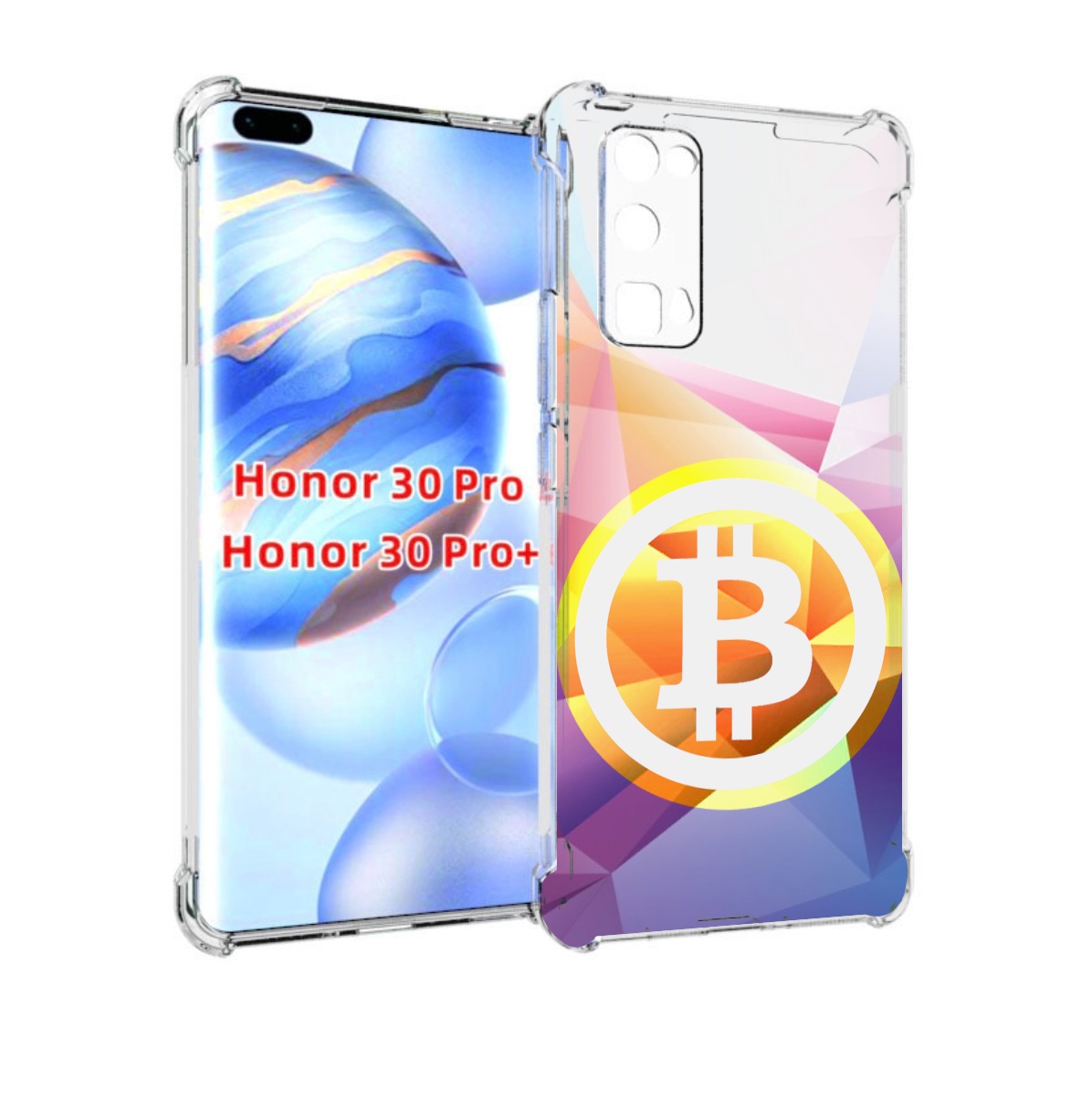 

Чехол бампер MyPads Биткоин для Honor 30 Pro, Прозрачный, Tocco