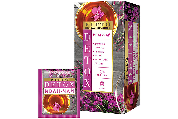 «Fitto», чай травяной Detox Иван-чай, 37 г, (2шт.)