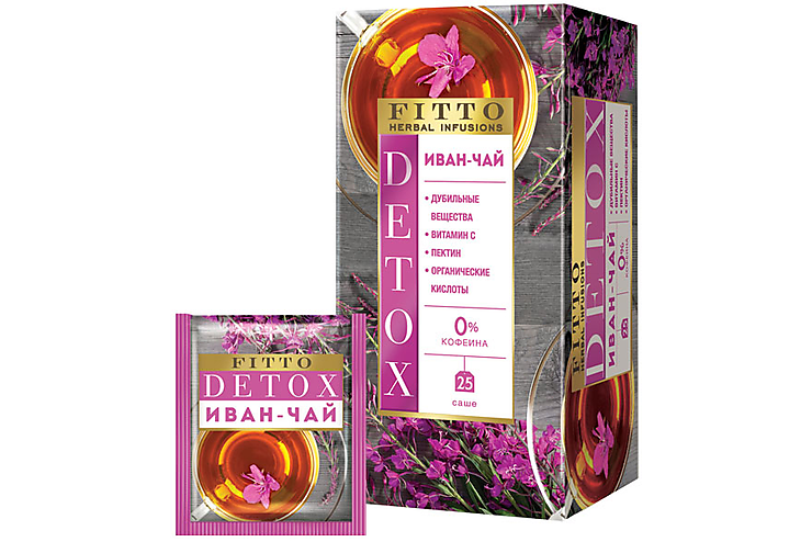 Fitto чай травяной Detox Иван-чай 37 г 2шт 455₽