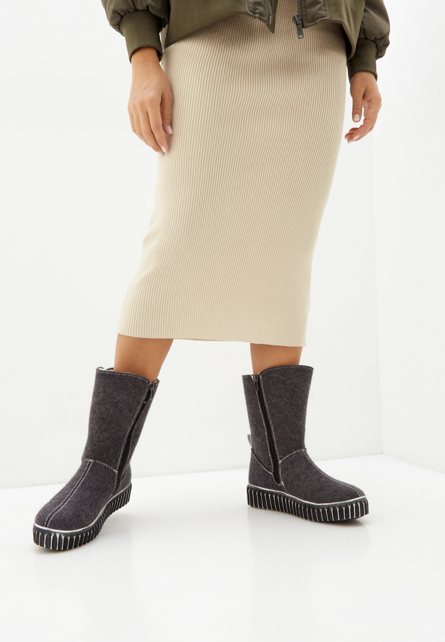 Валенки женские MAKFLY 88MF-40-0 серые 40 RU