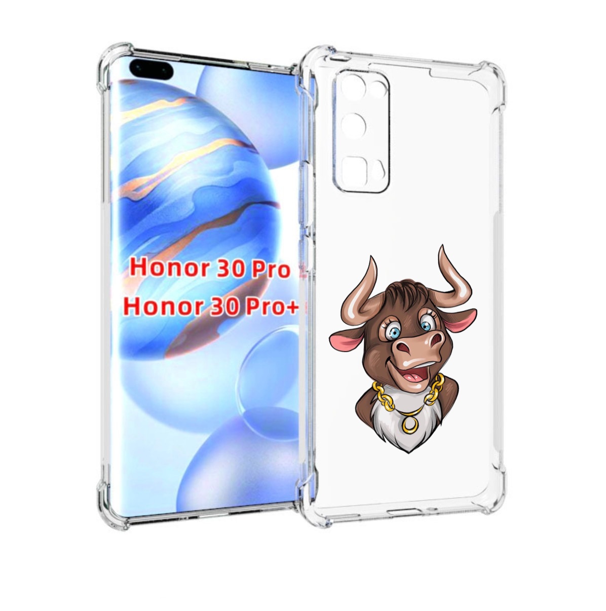 

Чехол бампер MyPads Бычок для Honor 30 Pro, Прозрачный, Tocco