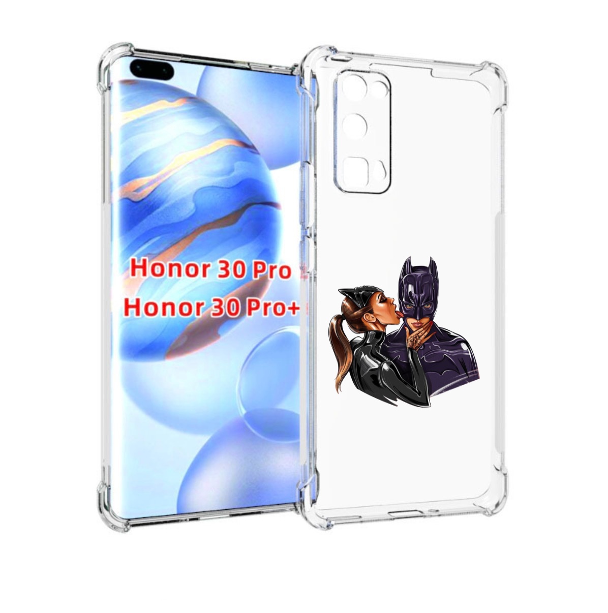 

Чехол бампер MyPads Бэтман для Honor 30 Pro, Прозрачный, Tocco