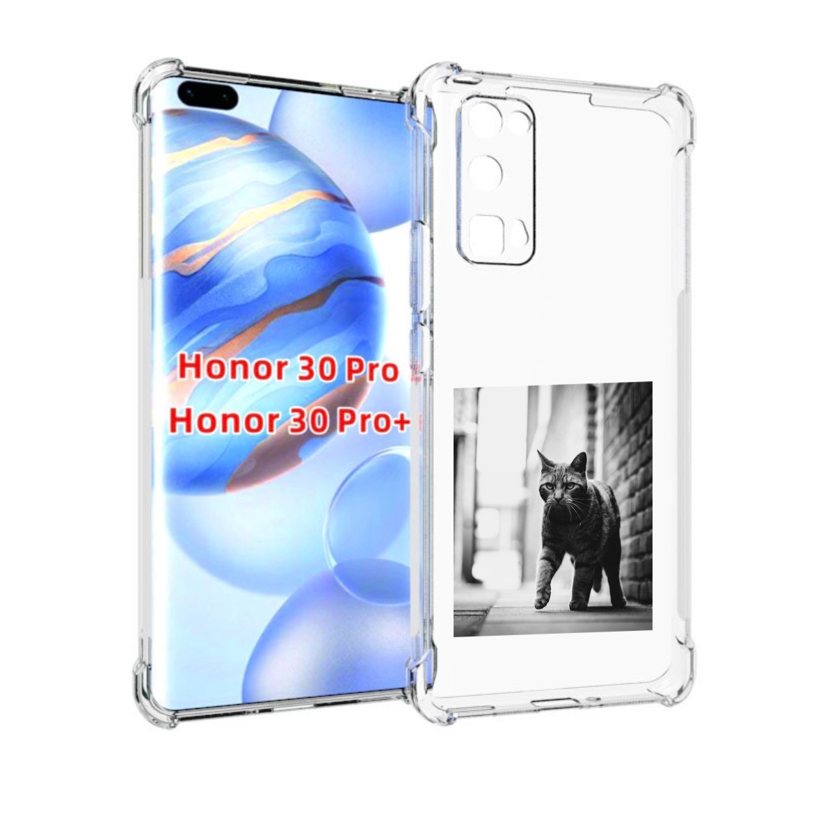 

Чехол бампер MyPads Важный-кот для Honor 30 Pro, Прозрачный, Tocco