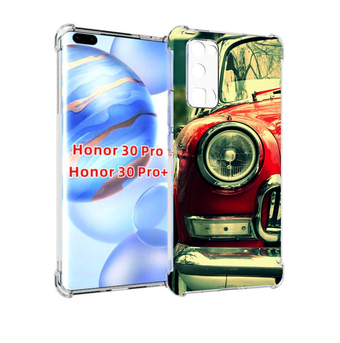 

Чехол бампер MyPads Винтажная-машина мужской для Honor 30, Прозрачный, Tocco