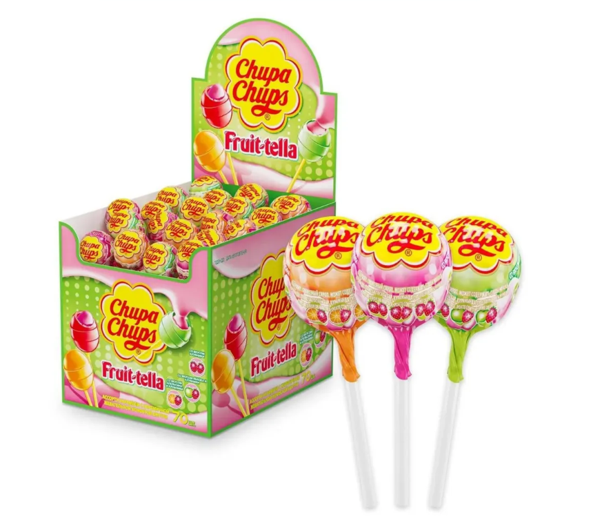 Карамель Chupa Chups & Fruittella ассорти, чупа-чупс, 70 шт. по 17 г.