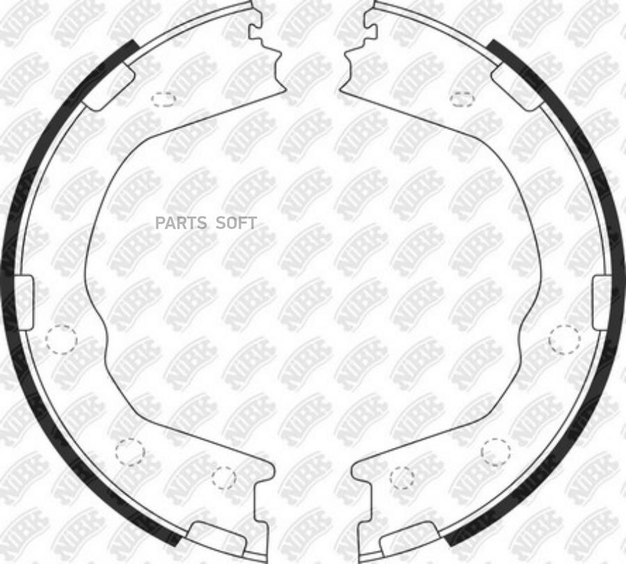 

Тормозные колодки NiBK стояночного тормоза fn0702