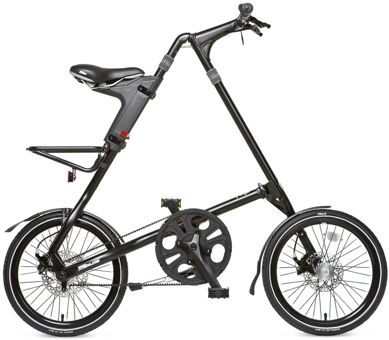 Велосипед складной Strida SX чёрный-матовый 2024