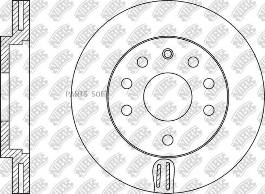 

Rn1112-nibk_диск тормозной передний opel astra 1.4-2.0tdi/2.2tdi 98>