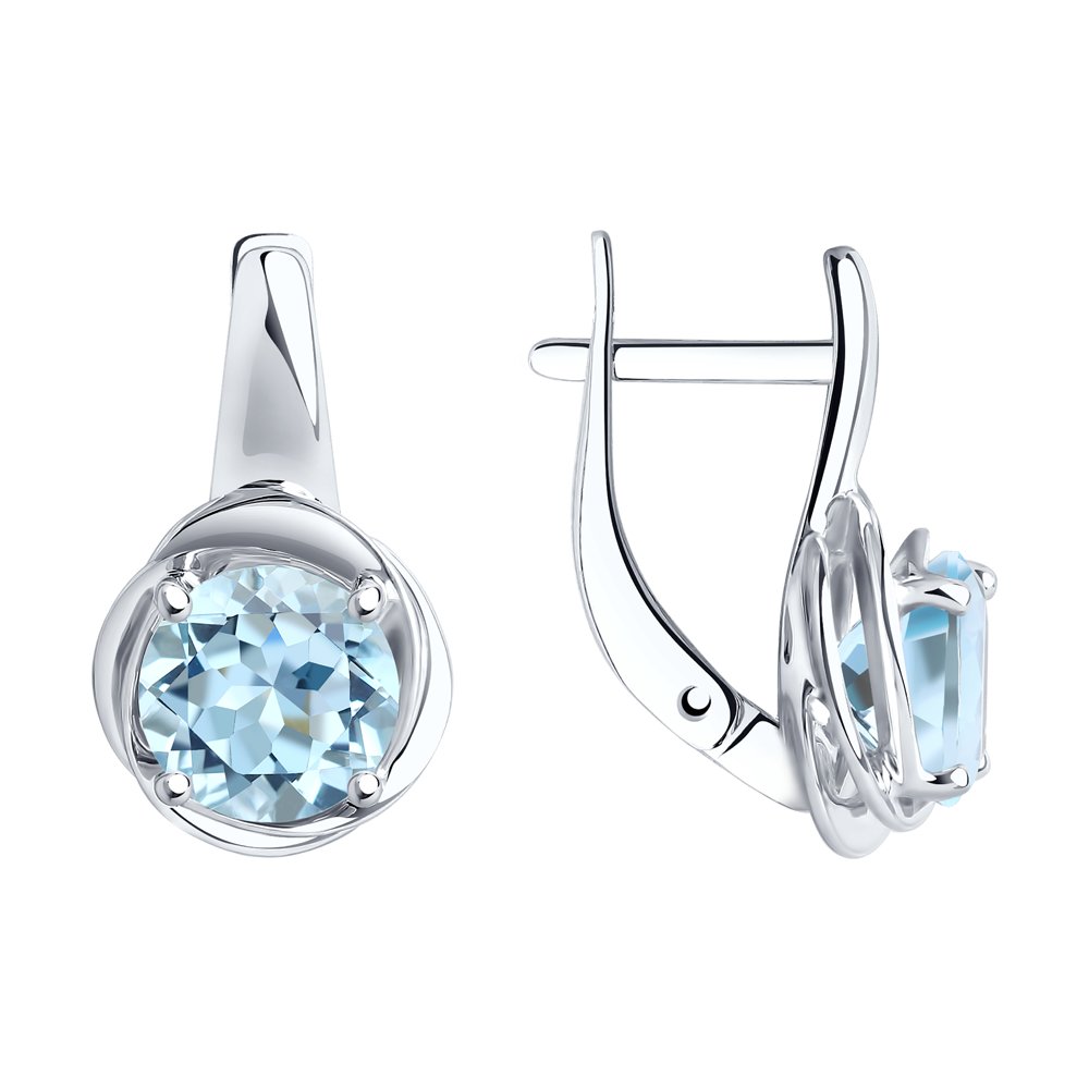 

Серьги из серебра Diamant 94-320-00623-1, топаз, 94-320-00623-1