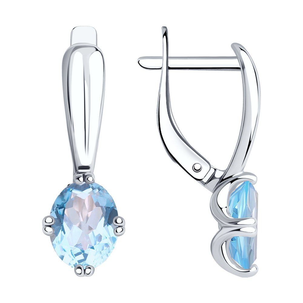 

Серьги из серебра Diamant 94-320-00635-1, топаз, 94-320-00635-1