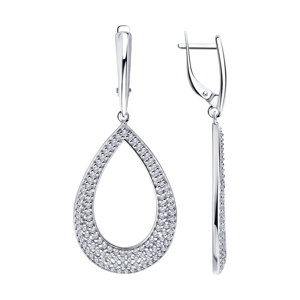 

Серьги из серебра с фианитом Diamant 94-121-00984-1, 94-121-00984-1