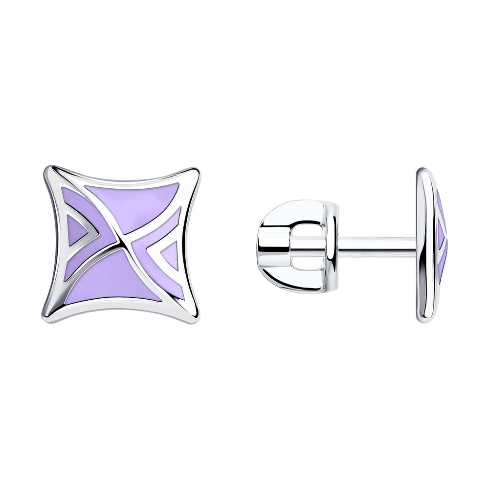 

Серьги-пусеты из серебра с эмалью Diamant 94-122-00980-1, 94-122-00980-1