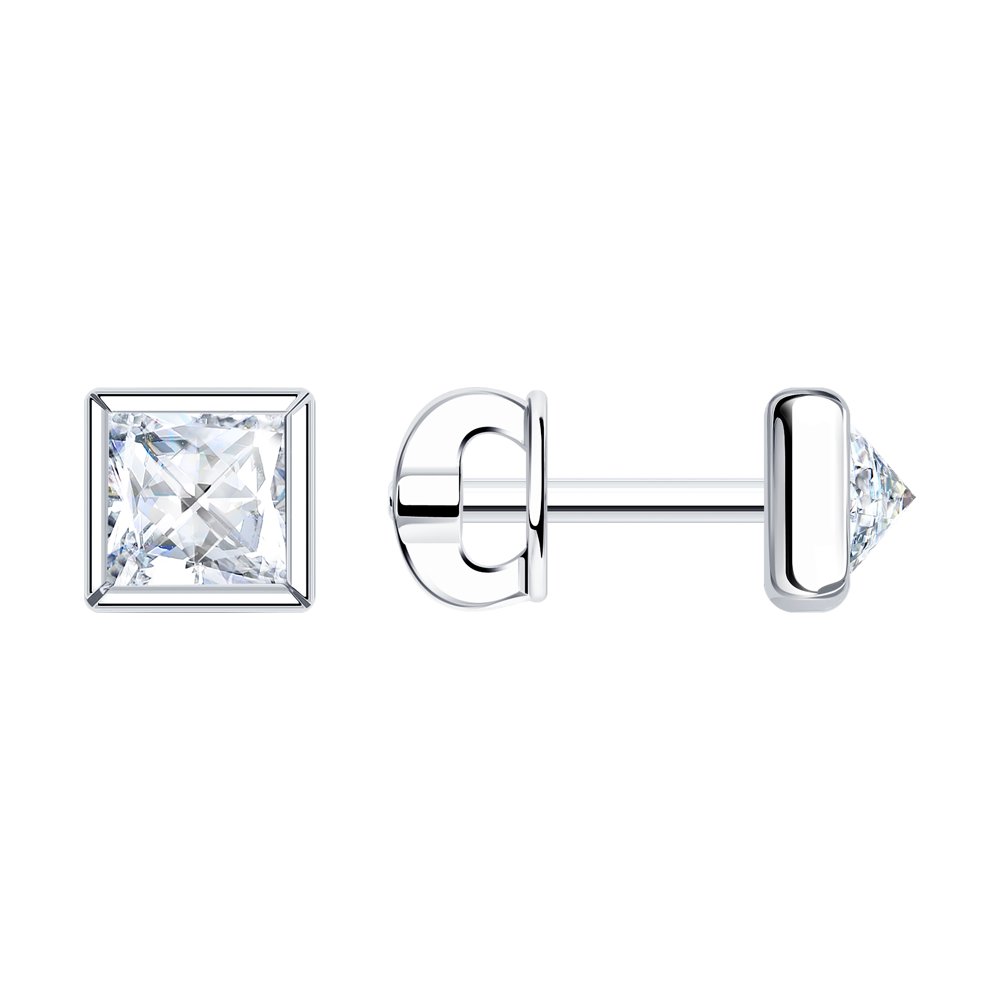 

Серьги-пусеты из серебра с фианитом SOKOLOV 94024753, 94024753