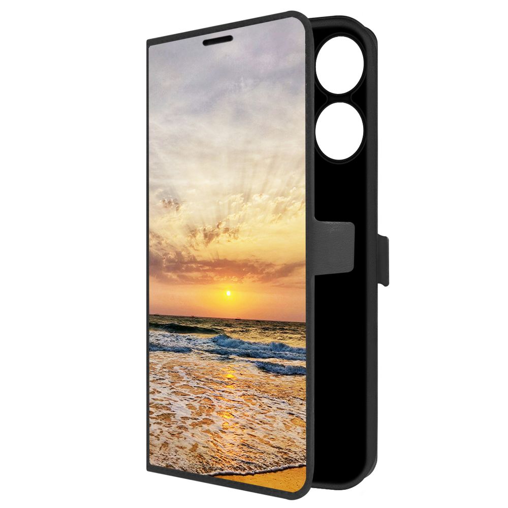 

Чехол-книжка Krutoff Eco Book для Realme Note 60 Индия, Пляжи Гоа (черный)