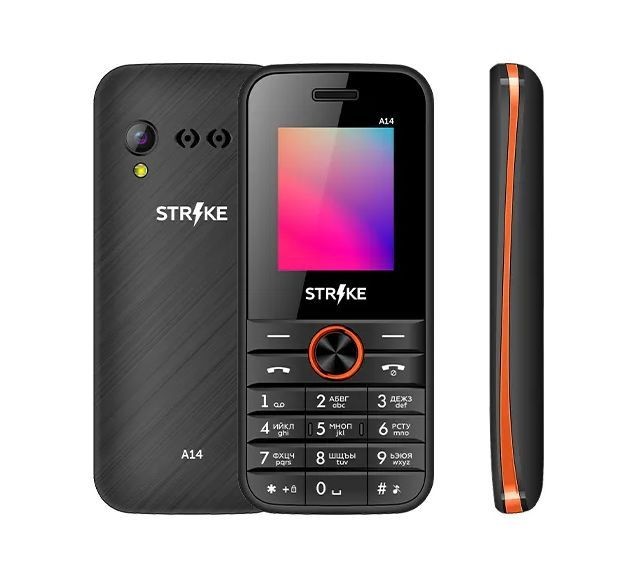 фото Мобильный телефон strike a14 black+orange