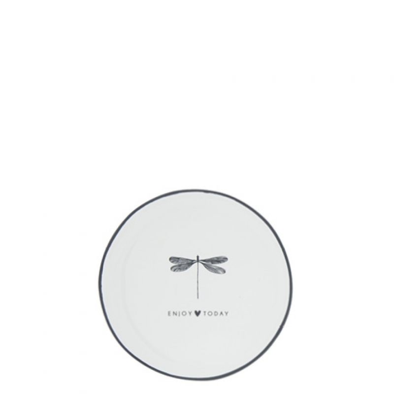 

Блюдце White/dragonfly enjoy today