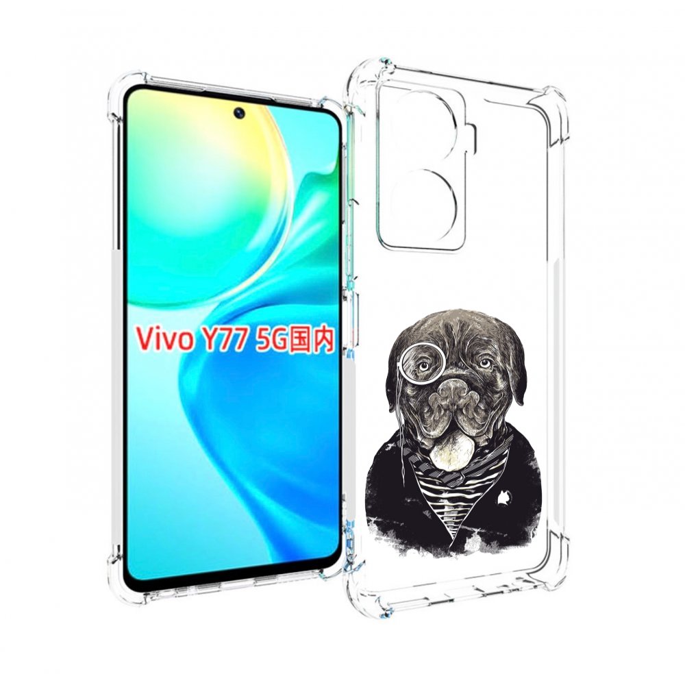 

Чехол MyPads солидный песик для Vivo Y77 5G, Прозрачный, Tocco