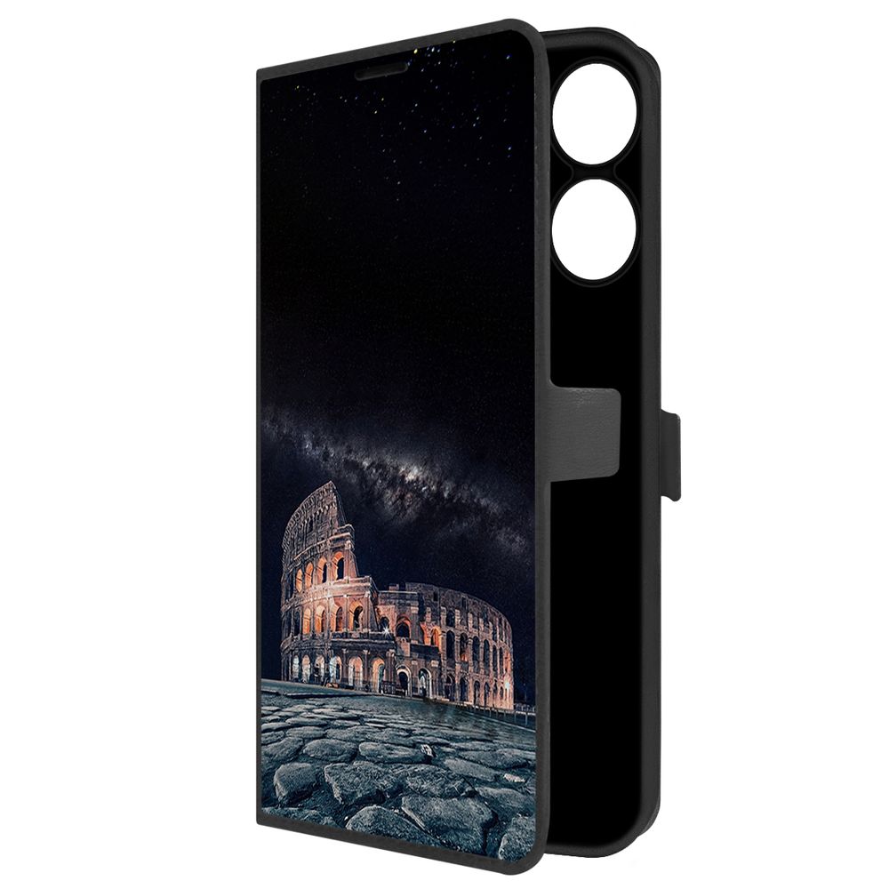 

Чехол-книжка Krutoff Eco Book для Realme Note 60X Италия, Колизей (черный)