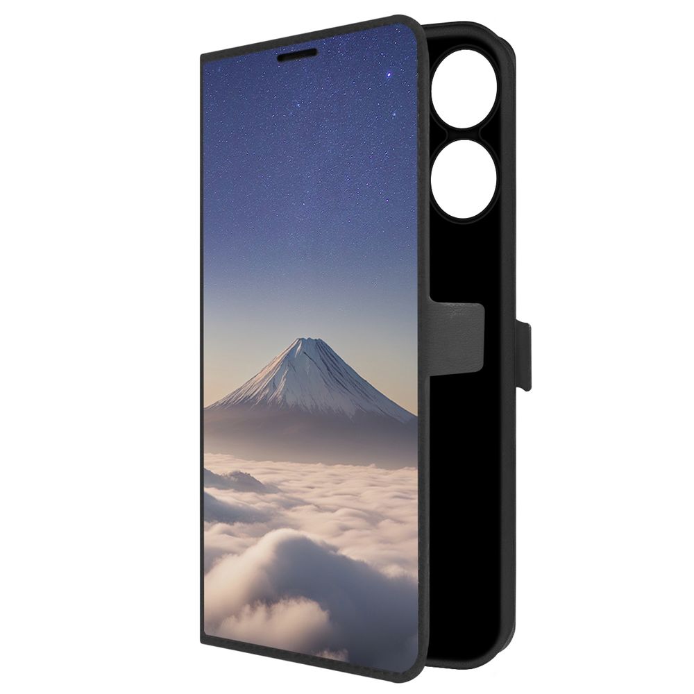 

Чехол-книжка Krutoff Eco Book для Realme Note 60X Япония, Фудзияма (черный)