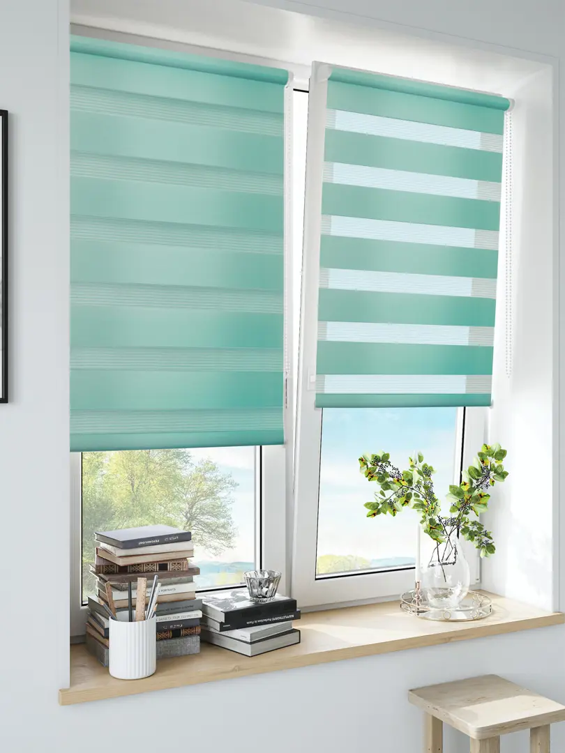 

Штора рулонная день-ночь Inspire Peter 50x160 см бирюза Aqua 3
