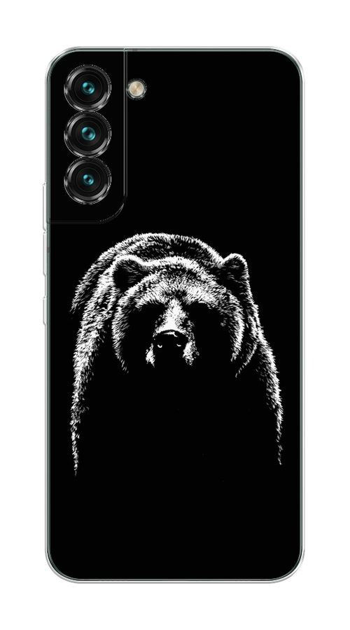 

Чехол на Samsung Galaxy S22 Plus "Медведь в ночи", Белый;черный, 2103950-1