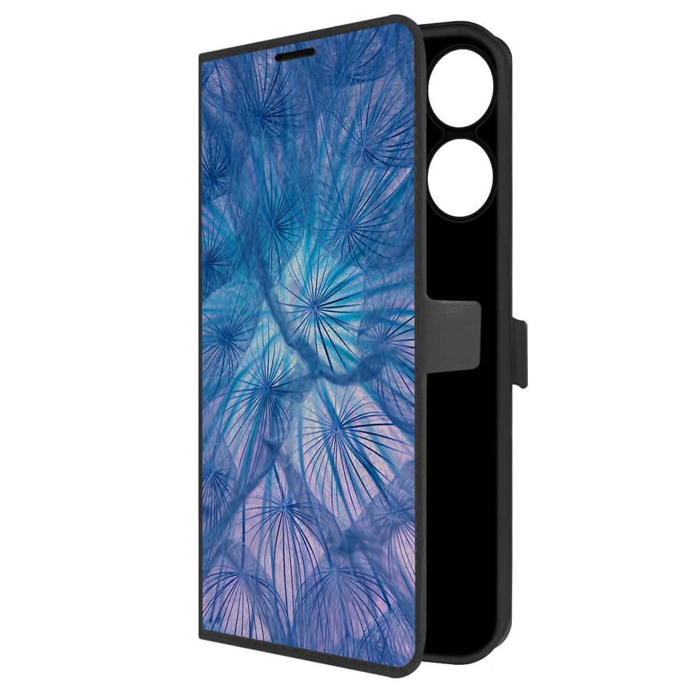 

Чехол-книжка Krutoff Eco Book для Realme Note 60X Синий одуванчик (черный)