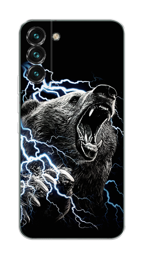 

Чехол на Samsung Galaxy S22 Plus "Гроза и медведь", Черный;серый;серебристый, 2103950-1