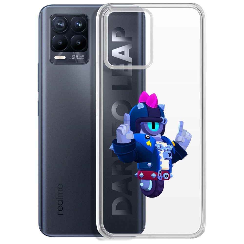 

Чехол-накладка Brawl Stars-Дикий Сту для Realme 8/8 Pro 4G, Прозрачный