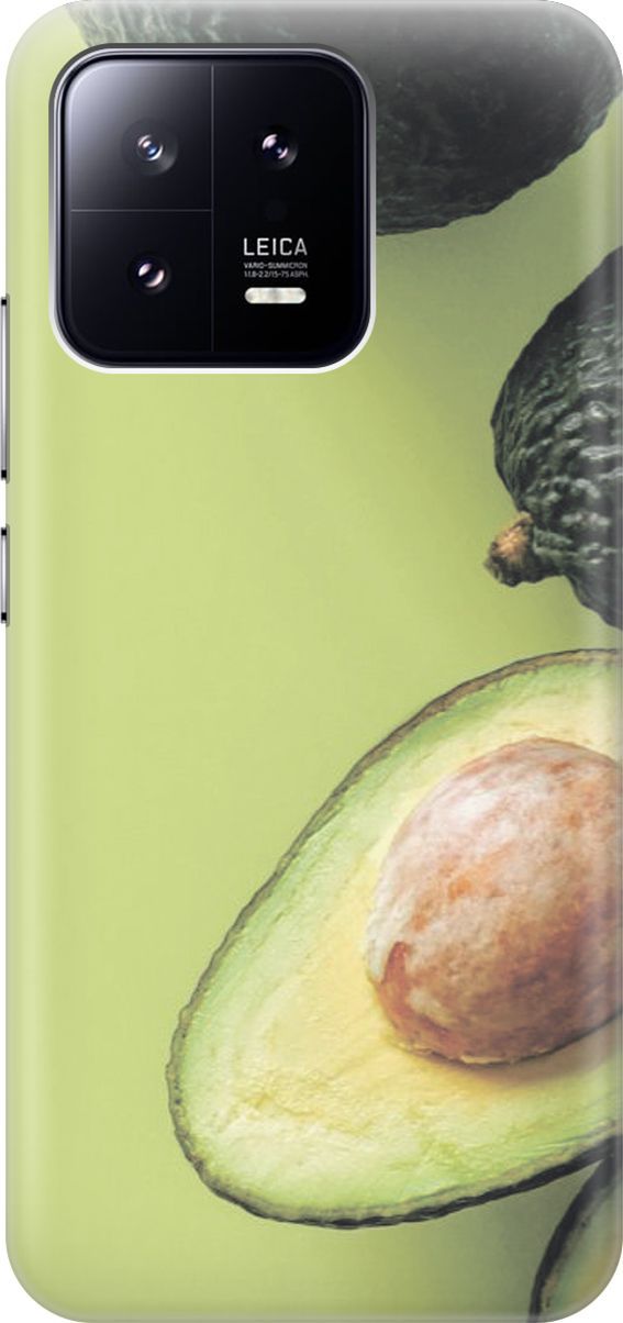 

Силиконовый чехол на Xiaomi 13 с принтом "Половинка авокадо", Коричневый;черный, 159015