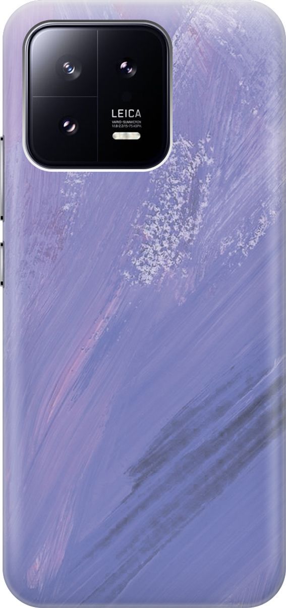 

Силиконовый чехол на Xiaomi 13 с принтом "Сиреневые мазки", Серый;фиолетовый, 159006