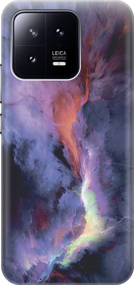 

Силиконовый чехол на Xiaomi 13 с принтом "Гром и молния", Фиолетовый;черный, 159014