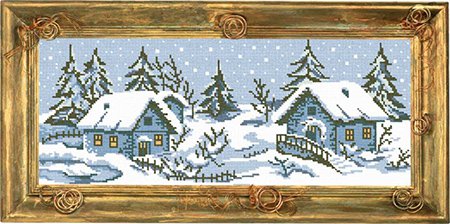 

Borovsky&Sons (страмин), Чарiвниця, Зимний пейзаж, 20х50 см