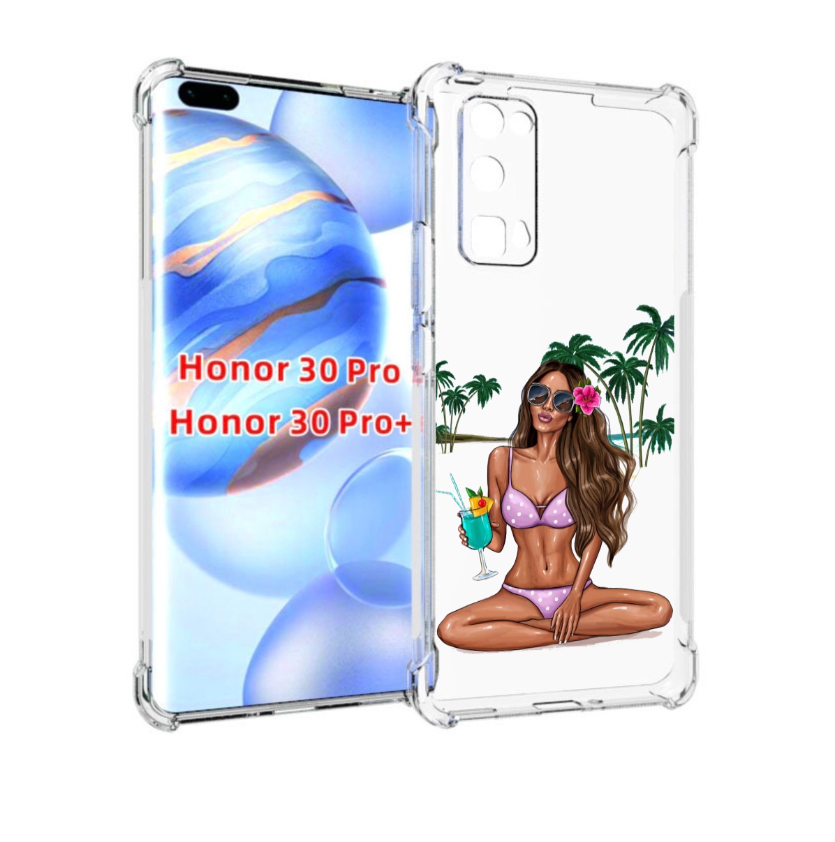 

Чехол бампер MyPads Гавайская-девушка женский для Honor 3, Прозрачный, Tocco